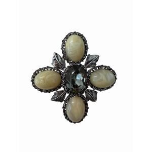 Ciner Vintage Signed Floral Pendant Brooch